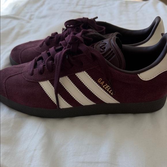 Adidas Gazelle Maroon and White Sneakers - Picture 5 of 5
